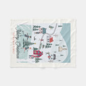 フェスティバルウィンタークリスマスタウン/ヴィレッジ フリースブランケット (正面(横))