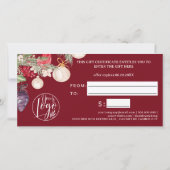 フェスティバルウィンタークリスマスロゴギフト券 (裏面)