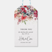 フェスティバルウィンタークリスマス花模様結婚ズ ギフトタグ (正面)