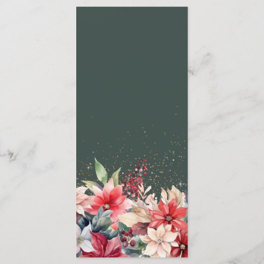 フェスティバルウィンタークリスマス花模様結婚ズ メニュー (裏面)