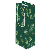 フェスティバルウィンターグリーンリーボタニックホリデー ワインギフトバッグ (正面アングル)