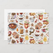 フェスティバルウィンタードリンクとデザート シーズンポストカード (正面/裏面)