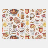 フェスティバルウィンタードリンクとデザート ラッピングペーパーシート (正面3)