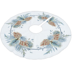 フェスティバルウィンターパインとエバーグリーン ブラッシュドポリエステルツリースカート