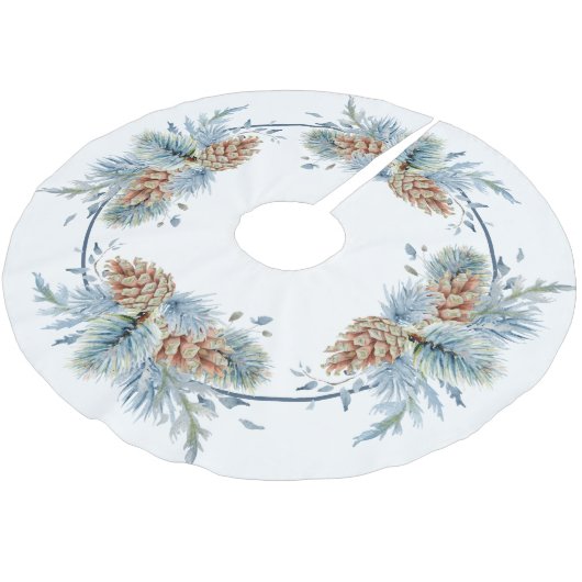 フェスティバルウィンターパインとエバーグリーン ブラッシュドポリエステルツリースカート (アングル)