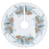 フェスティバルウィンターパインとエバーグリーン ブラッシュドポリエステルツリースカート (正面)