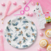 フェスティバルウィンターパインとエバーグリーン ペーパープレート (パーティー)