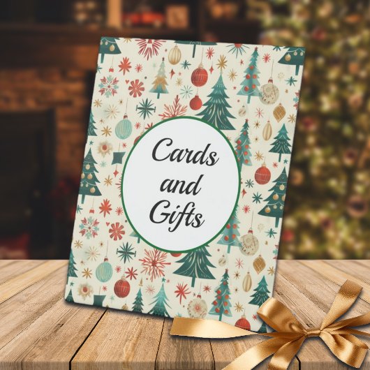 フェスティバルウィンターパターンカードとGIfts 台座サイン