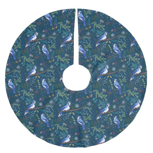 フェスティバルウィンターブルー ブラッシュドポリエステルツリースカート (正面)