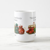 フェスティバルウィンターブーツハッツファミリークリスマス コーヒーマグカップ (中央)