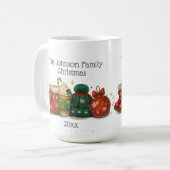 フェスティバルウィンターブーツハッツファミリークリスマス コーヒーマグカップ (正面左)