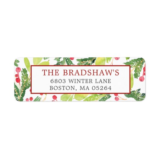 フェスティバルウィンターベリー差出人住所 ラベル (正面)