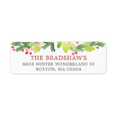 フェスティバルウィンターベリー差出人住所 ラベル (正面)