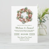 フェスティバルウィンターホリデークリスマスガーランド結婚ズ 招待状 (スタンド正面)