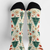 フェスティバルウィンターホリデーズパターン ソックス (上部)