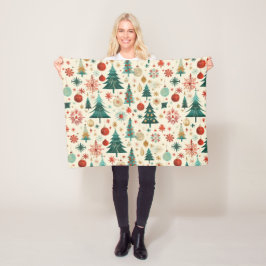 フェスティバルウィンターホリデーズパターン フリースブランケット