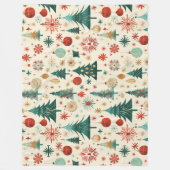 フェスティバルウィンターホリデーズパターン フリースブランケット (正面)