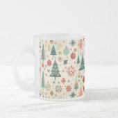 フェスティバルウィンターホリデーズパターン フロストグラスマグカップ (左)