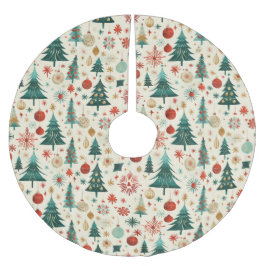 フェスティバルウィンターホリデーズパターン ブラッシュドポリエステルツリースカート