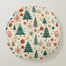 フェスティバルウィンターホリデーズパターン ラウンドクッション