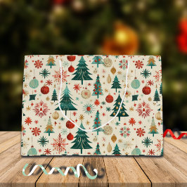 フェスティバルウィンターホリデーズパターン ラージペーパーバッグ