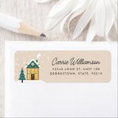 フェスティバルウィンターホリデーハウス差出人住所ラベル ラベル (インサイチュ)