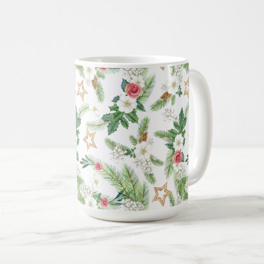 フェスティバルウィンターホリデーボタニカル コーヒーマグカップ (正面右)