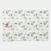 フェスティバルウィンターボタニカルモノグラムホリデイ キッチンタオル (横)