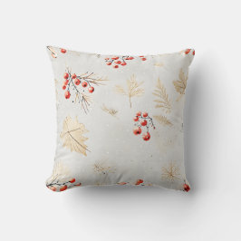 フェスティバルウィンターレッドベリーと離れ装飾用クッション クッション
