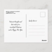 フェスティバルウィンターワンダーランドシルバーボールクリスマス ポストカード (裏面)