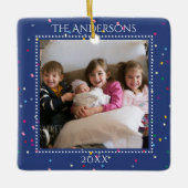 フェスティバルウィンターワンダーランドフレーム |家族の写真 セラミックオーナメント (正面)