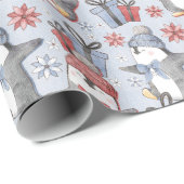 フェスティバルウィンター踊りペンギン ラッピングペーパー (ロールコーナー)