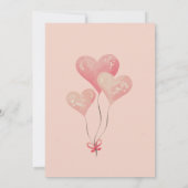 フェスティバルウォーターカラーカクテルガレンティーヌデイピンク 招待状 (裏面)