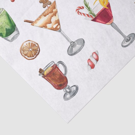 フェスティバルウォーターカラーカクテルクリスマスマルティーニ 薄葉紙 (詳細)