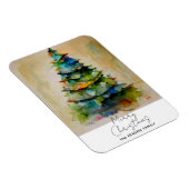 フェスティバルウォーターカラークリスマスツリーホ芸術的リデイ マグネット (右側)