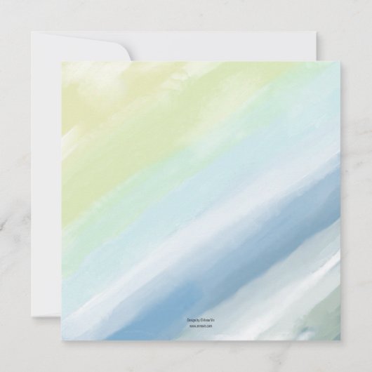 フェスティバルウォーターカラーサマープールパーティの招待状 招待状 (裏面)