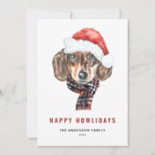 フェスティバルウォーターカラーダッシュンドサンタハッピーハウリデイズ シーズンカード (正面)