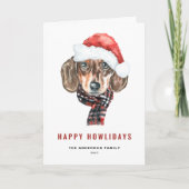 フェスティバルウォーターカラーダッシュンドサンタハッピーハウリデイズ シーズンカード (正面)