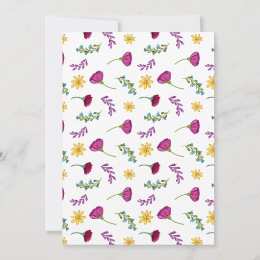 フェスティバルウォーターカラーフローラフィエスタリハーサルディナー 招待状 (裏面)