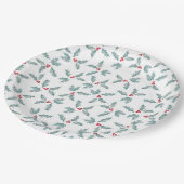 フェスティバルウォーターカラーホリー ペーパープレート (アングル)