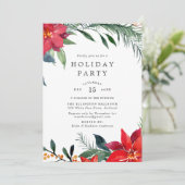 フェスティバルウォーターカラーポインセチアリースホリデイ 招待状 (スタンド正面)