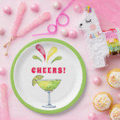 フェスティバルウォーターカラーマルガリータ | 応援紙プレート ペーパープレート (パーティー)