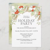 フェスティバルウォーターカ企業のラーホリデーパーティー 招待状 (正面/裏面)