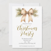 フェスティバルウォーター色金ゴールドボウクリスマスパーティー 招待状 (正面)