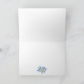 フェスティバルウォーター色(ユダヤ教)メノラーハッピーハヌカー写真 シーズンカード (内部)