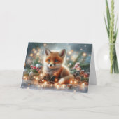 フェスティバルウッドランドキツネバイブル聖句クリスマス シーズンカード (正面)