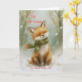 フェスティバルウッドランドキツネホリデーカード カード (黄色い花)