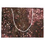 フェスティバルウッドランドパイン&ベリーソフトピンクパターン ラージペーパーバッグ (裏面)