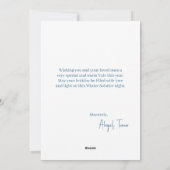 フェスティバルウ素朴ッドユール(キリスト降誕祭)ツリーウィンター至 シーズンカード (裏面)