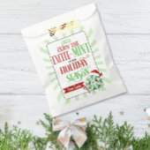 フェスティバルエキサイト – ミントホリデーカードと名前をカスタムする フェイバーバッグ